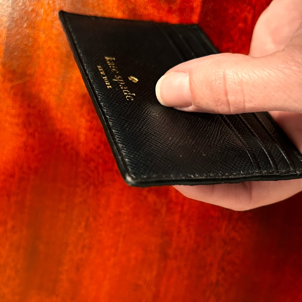KATE SPADE | Black GLITTER Cardholder - Picture 3 of 5